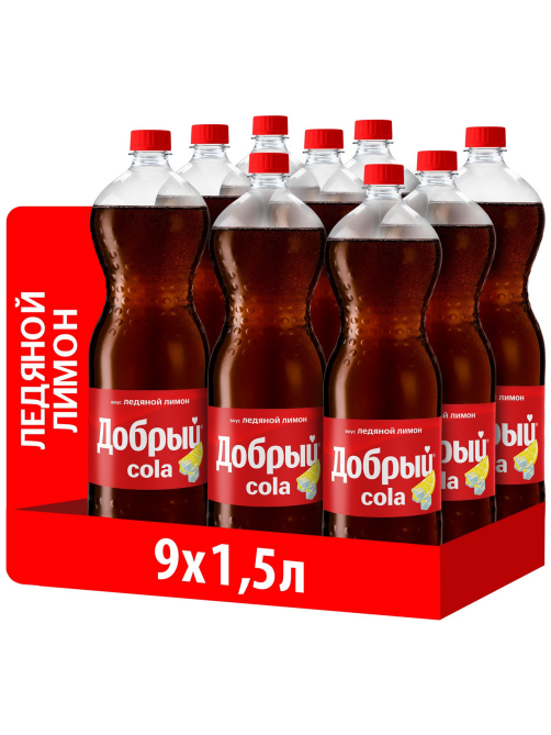 Напиток Добрый Cola Ледяной лимон газированный, 1.5л