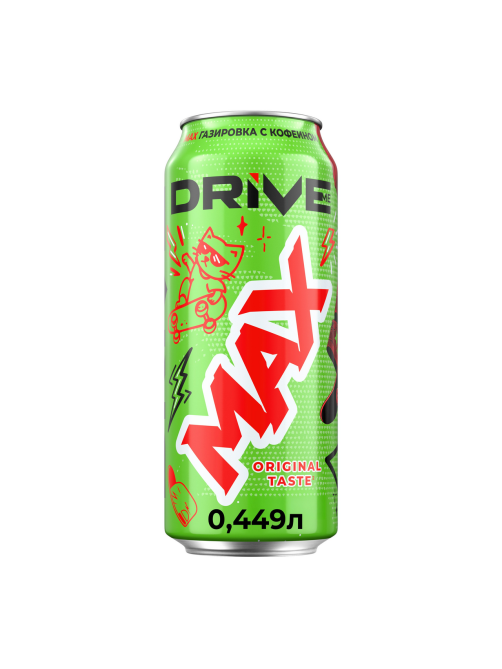 Напиток Drive Me Max газированный, 449мл x 12 шт