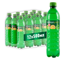Напиток Laimon Fresh лайм, лимон и мята газированный, 500мл x 12 шт