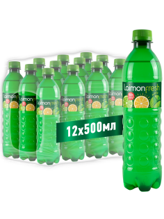 Напиток Laimon Fresh лайм, лимон и мята газированный, 500мл x 12 шт