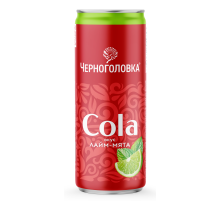 Напиток Черноголовка Кола лайм и мята газированный, 330мл