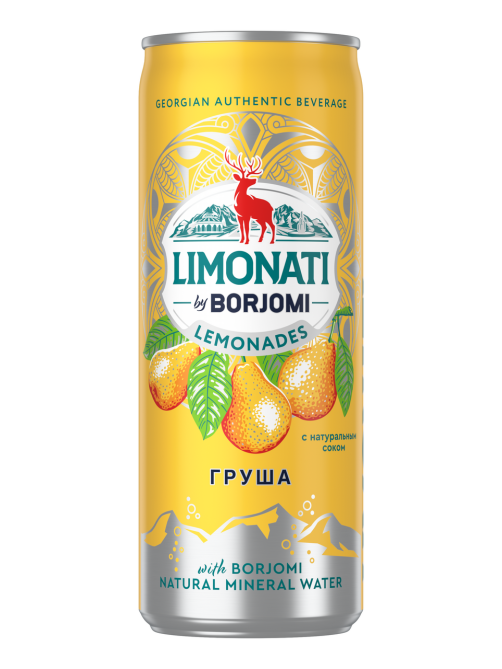 Лимонад Limonati by Borjomi Груша газированный, 330мл