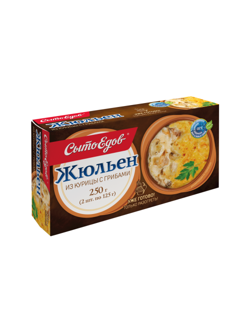 Жюльен Сытоедов из курицы с грибами замороженный (125г х 2шт), 250г