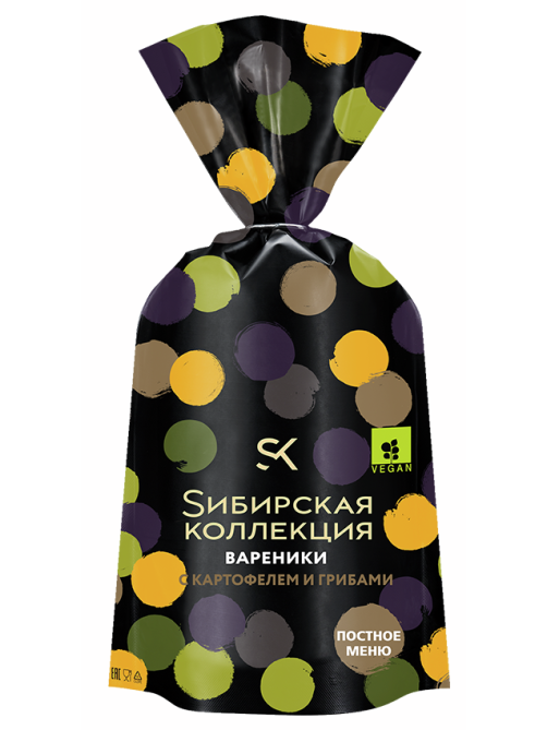 Вареники Сибирская коллекция с картофелем и грибами замороженные, 700г