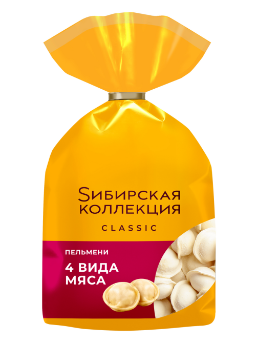 Пельмени Сибирская коллекция 4 мяса замороженные, 700г