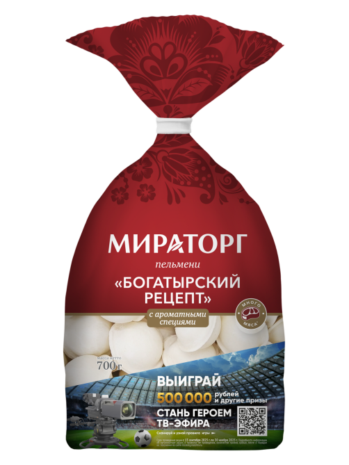 Пельмени Мираторг Богатырский рецепт замороженные, 700г