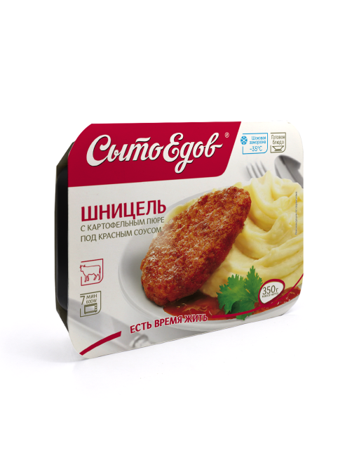 Шницель Сытоедов с картофельным пюре замороженный, 350г