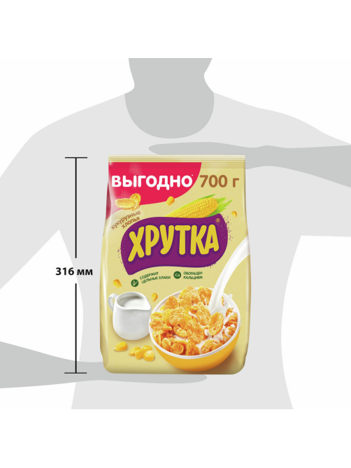 Готовый завтрак Хрутка Хлопья кукурузные, 700г