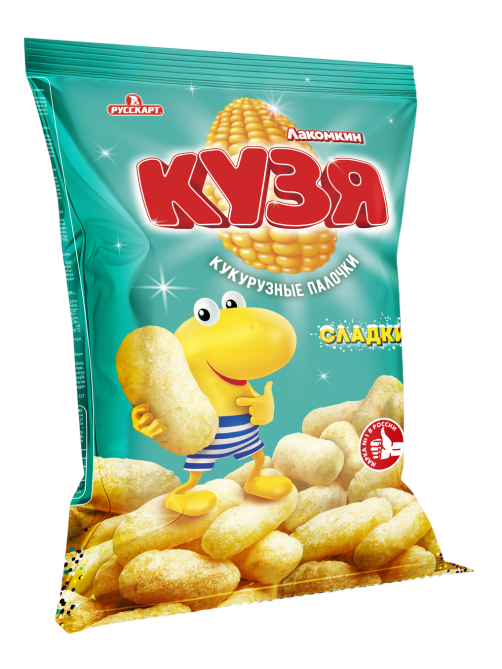 Кукурузные палочки Кузя Лакомкин с сахарной пудрой, 140г