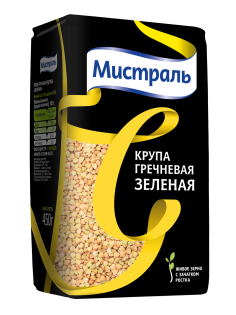 Крупа гречневая Мистраль зеленая, 450г