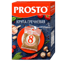 Крупа гречневая Prosto в пакете для варки (62.5г x 8шт), 500г