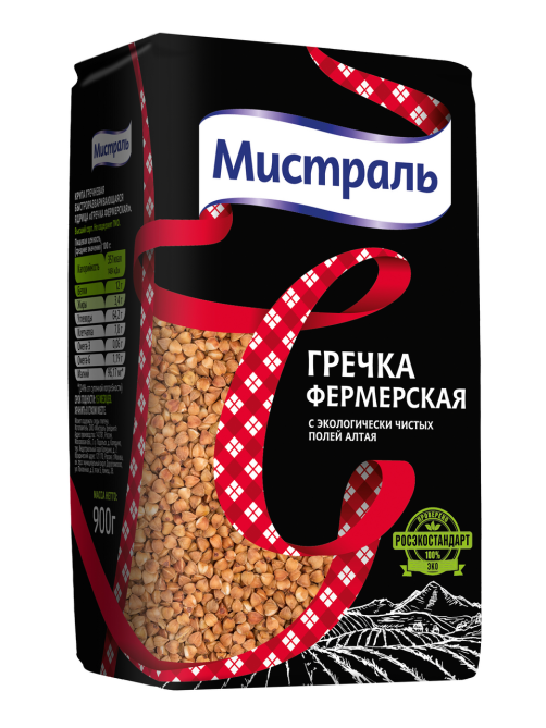 Крупа гречневая Мистраль Фермерская, 900г