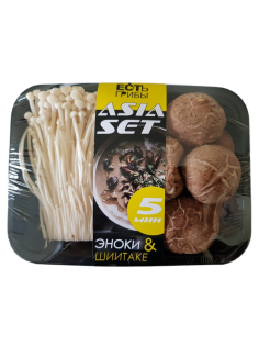 Грибы Есть Грибы микс эноки и шиитаке, 150г