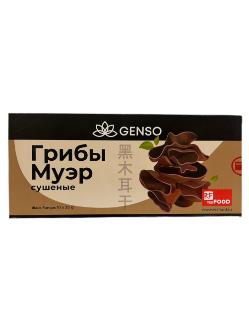 Грибы муэр Genso сушеные (25г x 10шт), 250г