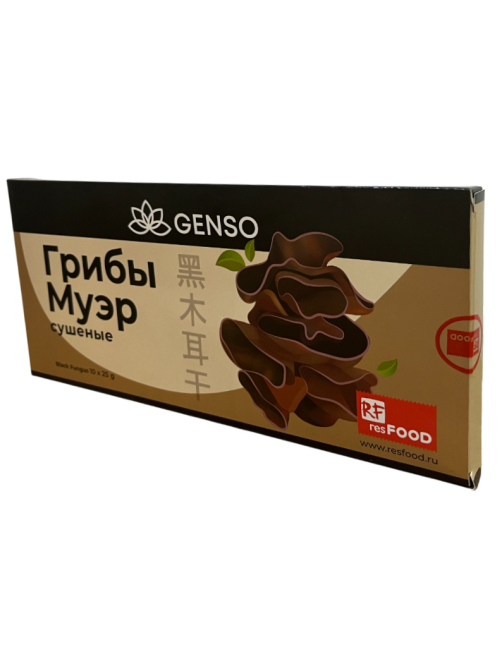 Грибы муэр Genso сушеные (25г x 10шт), 250г