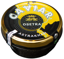 Икра черная русского осетра Астраханская Икра Premium Забойная зернистая, 100г