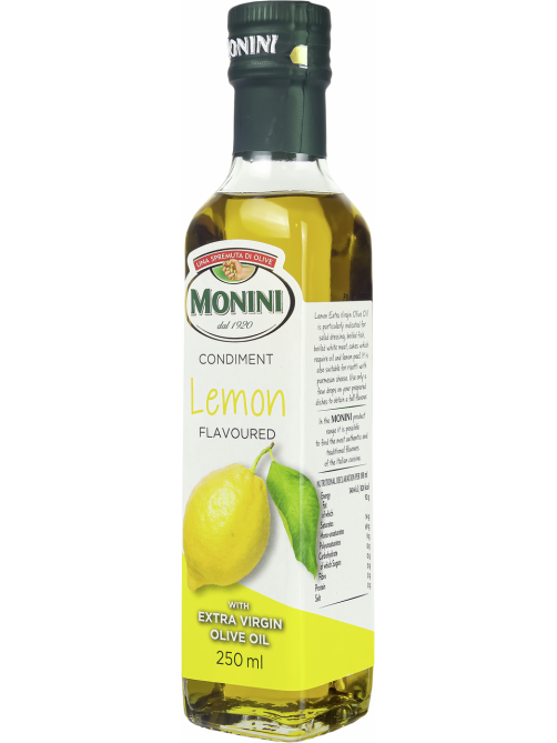 Масло оливковое Monini с лимоном Extra Virgin нерафинированное, 250мл