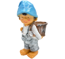Фигурка Decobraz Мальчик с кашпо, 46 x 19 x 29см