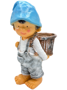 Фигурка Decobraz Мальчик с кашпо, 46 x 19 x 29см