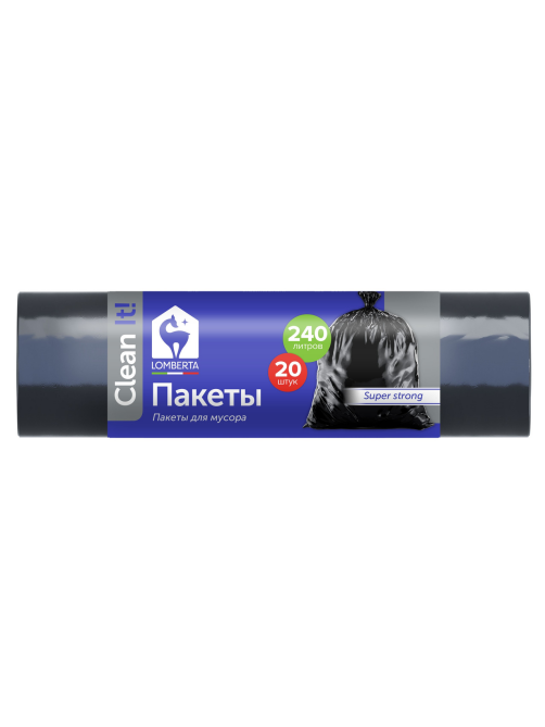 Пакеты для мусора Lomberta 35мкм 240л, 20шт