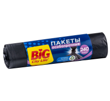 Пакеты для мусора Big City Life черные особопрочные 240л, 5шт
