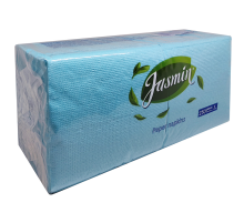 Салфетки бумажные Jasmin голубые 1 слой 24 x 24см, 250шт