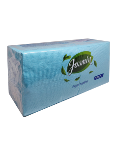 Салфетки бумажные Jasmin голубые 1 слой 24 x 24см, 250шт