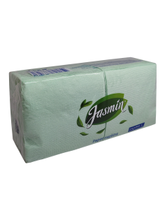 Салфетки бумажные Jasmin салатовые 1 слой 24 x 24см, 250шт