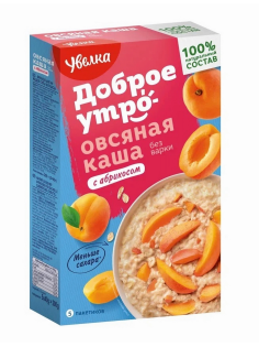 Каша овсяная Увелка с абрикосом (40г x 5шт), 200г