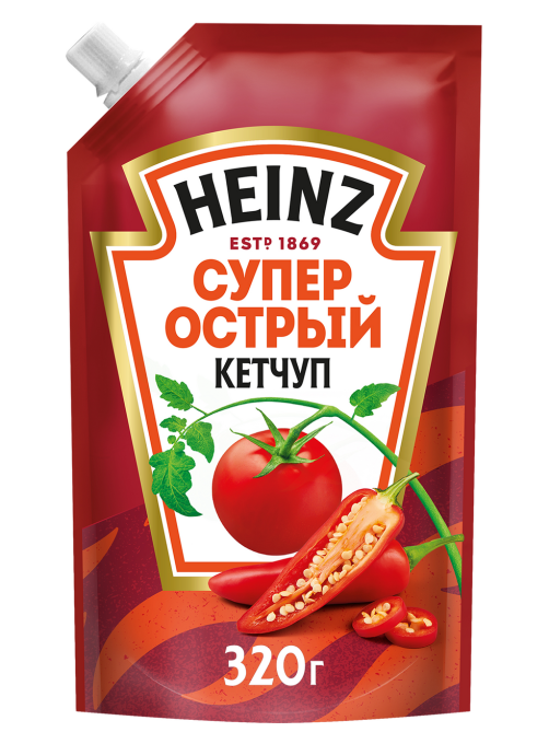 Кетчуп Heinz Супер острый, 320г