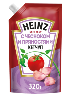Кетчуп Heinz c чесноком и пряностями, 320г