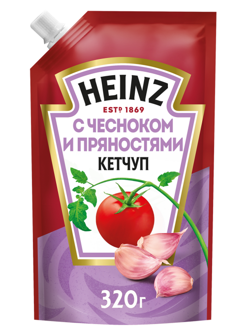 Кетчуп Heinz c чесноком и пряностями, 320г