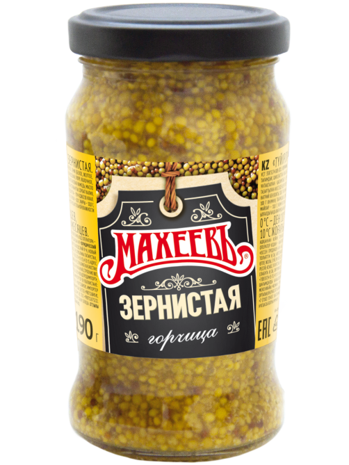 Горчица Махеевъ зернистая, 190г