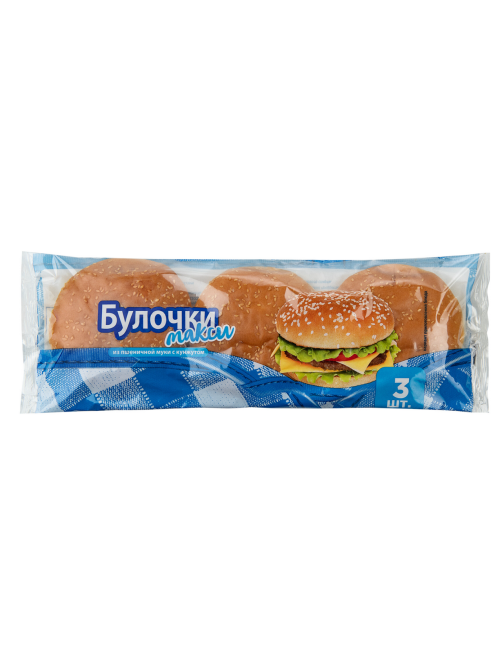 Булочка для гамбургера Bimbo макси с кунжутом, 252г