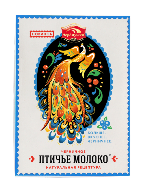 Торт Черемушки Птичье молоко черничное, 600г