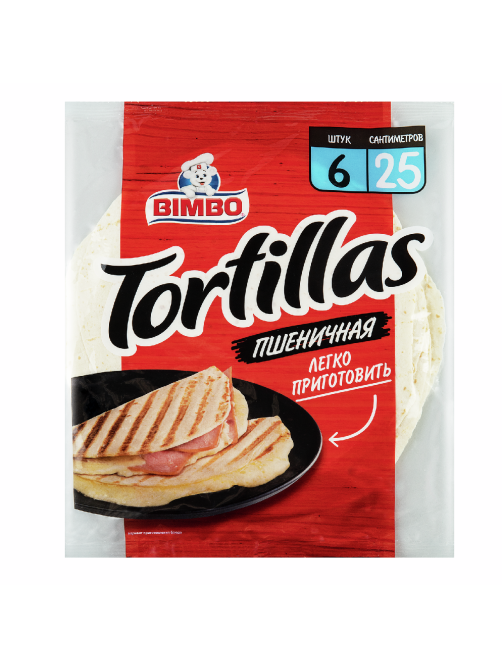 Лепешка Bimbo Тортилья из пшеничной муки 10Д, 390г