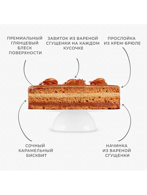 Торт карамельный Mirel на сгущенке, 700г