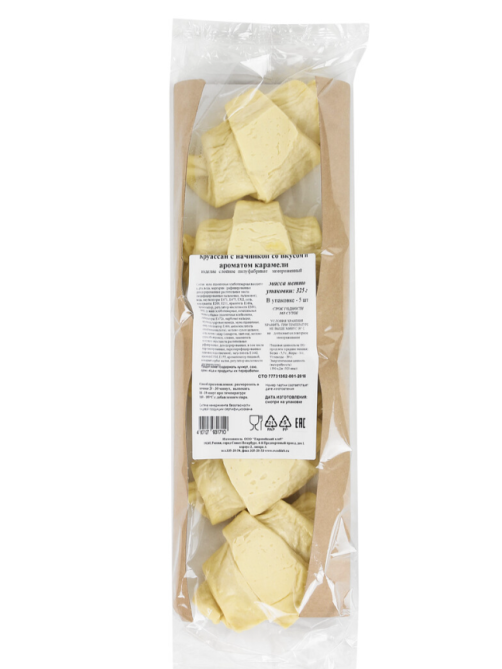 Круассаны Еврохлеб со вкусом и ароматом карамели замороженные (65г x 5шт), 325г