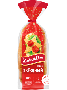 Батон Хлебный дом Звездный, 350г