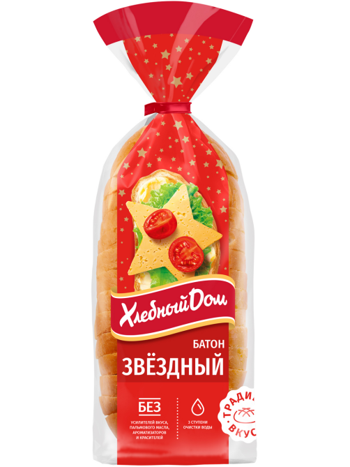 Батон Хлебный дом Звездный, 350г