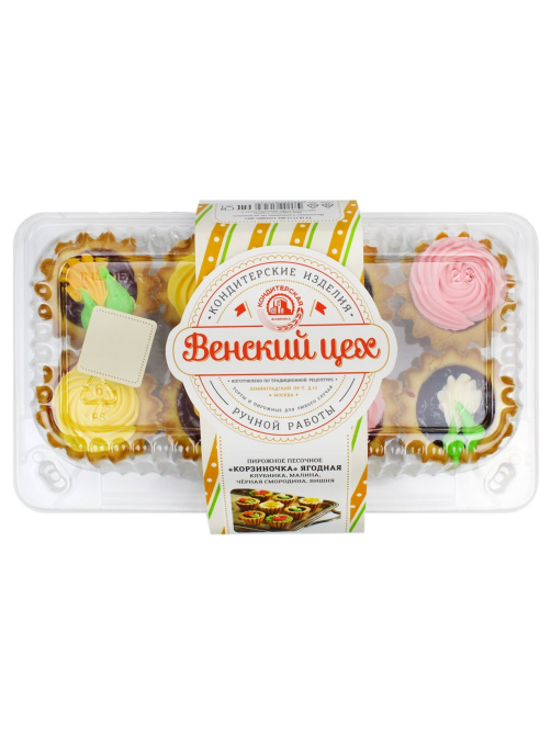 Пирожное Венский цех Корзиночка ягодная, 260г
