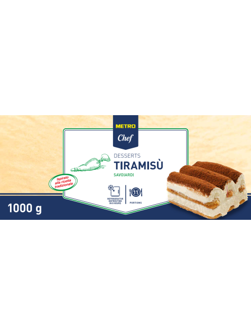 METRO Chef Тирамису Савоярди замороженный 11 порций, 1кг