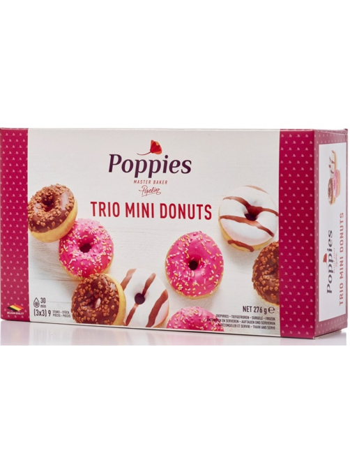 Мини-пончики Poppies трио замороженные, 276г