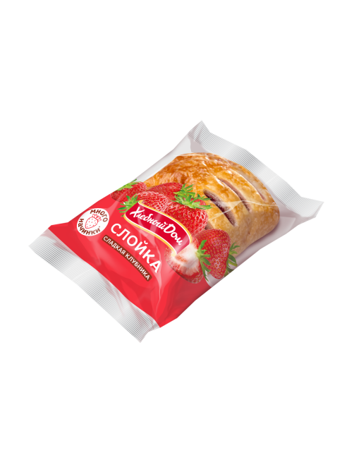 Слойка Хлебный дом Сладкая клубника, 55г