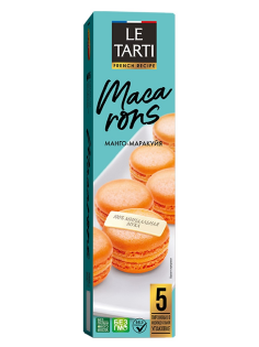 Пирожное Le Tarti миндальное макарон манго-маракуйя, 60г