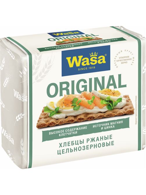 Хлебцы Wasa ржаные цельнозерновые, 205г