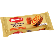 Рулет бисквитный Яшкино с вареной сгущенкой, 200г