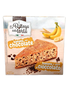 Торт La Bottega Della Torta с бананом и кусочками темного шоколада, 400г