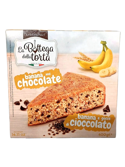 Торт La Bottega Della Torta с бананом и кусочками темного шоколада, 400г