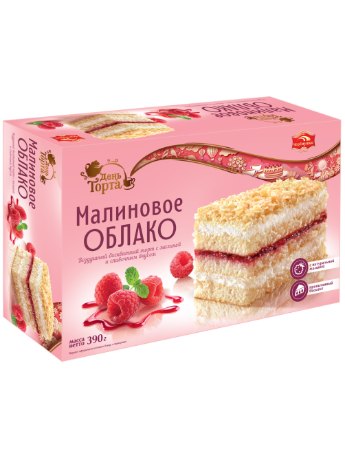 Торт Черемушки День торта Малиновое облако, 390г